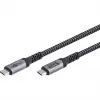 Goobay USB-C laidas su pintu apvalkalu, USB4, 240 W, 40 Gbit/s, Power Delivery, 1,5 m (1,50 m, USB 4.0, 240 W), USB laidas