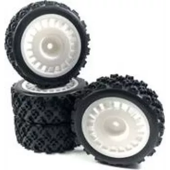 Absima 1 10 Rally Block Complete Wheels Juoda 4 vnt. (2510062)