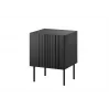 Naktinio staliuko rinkinys 2 vnt. Cama Meble ISLA 44.5×40×59 cm juodas matinis MDF/medžio drožlių plokštė