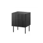 Naktinio staliuko rinkinys 2 vnt. Cama Meble ISLA 44.5×40×59 cm juodas matinis MDF/medžio drožlių plokštė