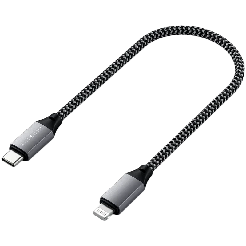 Satechi ST-TCL10M USB laidas 0,25 m USB C USB C/Lightning juoda pilka