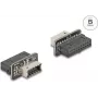 DeLOCK 67238 kabelio lyčių keitiklis 20-pin USB USB Type-E Juoda Nerūdijantis plienas