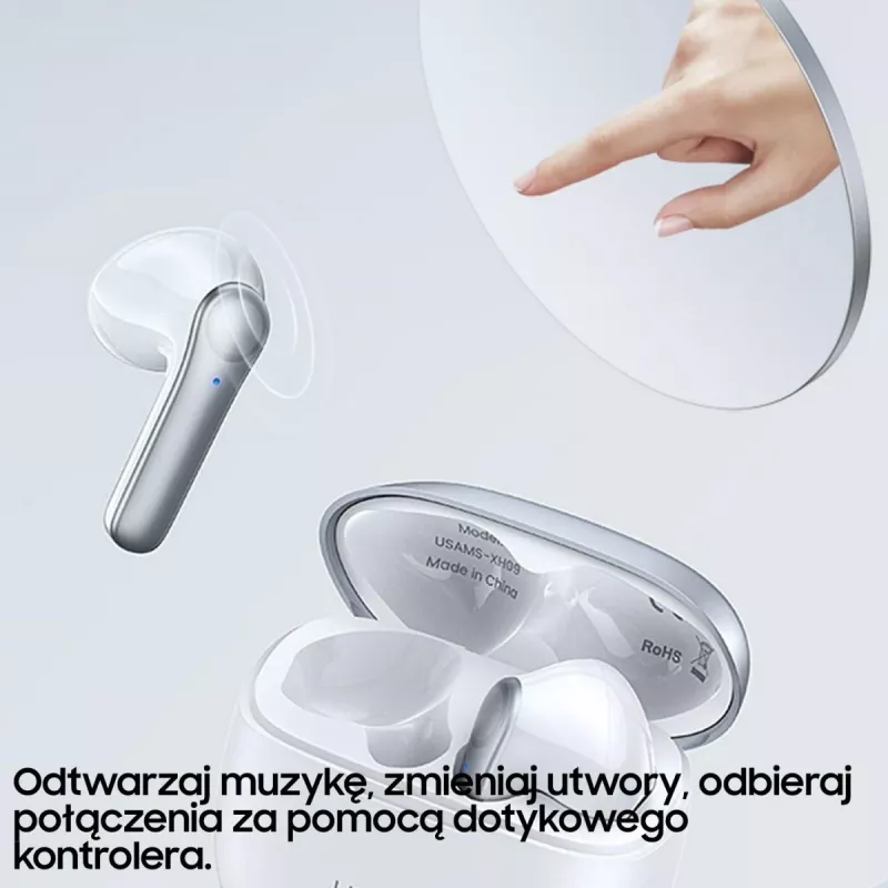 Ausinės USAMS TWSXH Series Dual Mic Wireless mėlynos / mėlynos BHUXH03