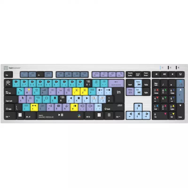 Logickeyboard LKB-RESC-AJPU-UK klaviatūra, skirta biurui, USB, QWERTY, anglų k.