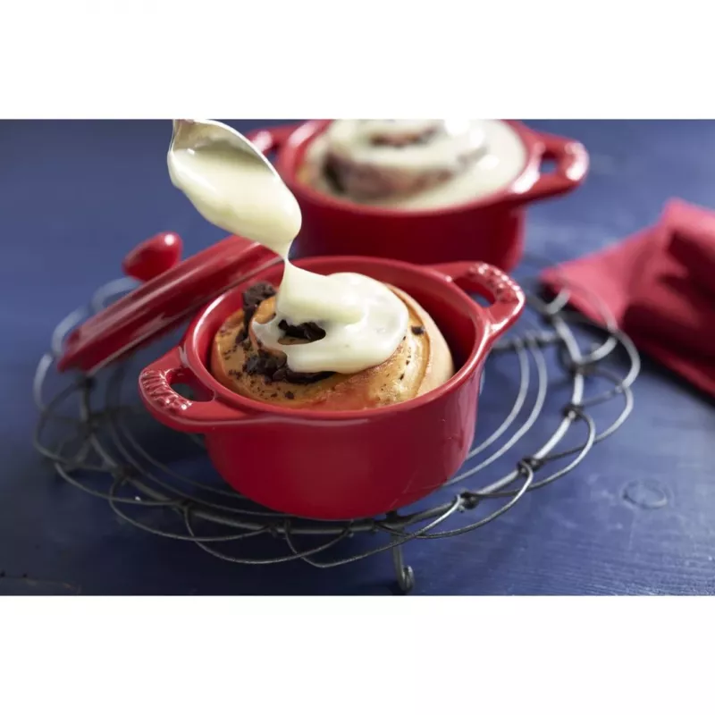 Staub Mini apvalus kokotų rinkinys, 4 vnt. – 200 ml, raudona