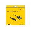 DeLOCK USB 2.0 į nuoseklųjį RS-232 adapteris 50 cm FTDI juodas