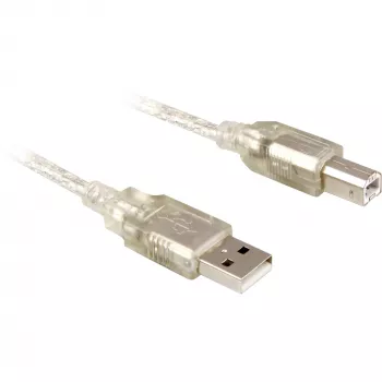 USB kabelis DeLOCK 0,5 m A-B pilkas 82057