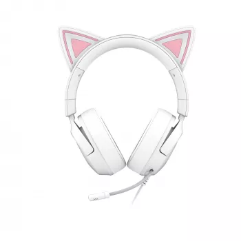 Ausinės Razer Kraken Kitty V3 X — žaidimų ausinės su RGB apšvietimu, lengvu dizainu, įmontuotu mikrofonu
