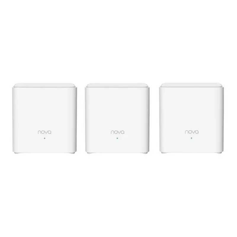 „Tenda EX3-3“ belaidžio tinklo sistema, 3 vnt. rinkinys, dviejų dažnių 2,4/5 GHz, „Wi‑Fi 6“, iki 1201+300 Mb/s, 2 vidinės antenos, WPA3