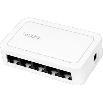 LogiLink tinklo komutatorius 5 x RJ45 prievadai Gigabit plastikinis korpusas baltas