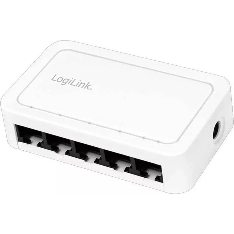 LogiLink tinklo komutatorius 5 x RJ45 prievadai Gigabit plastikinis korpusas baltas