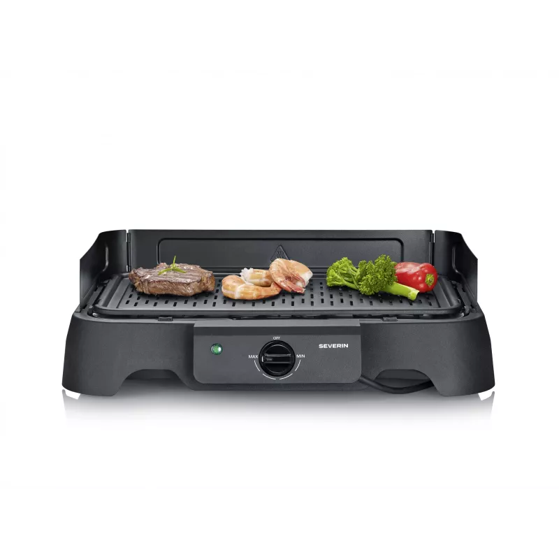 Stalinis elektrinis grilis SEVERIN PG 8595 — 2000 W, stačiakampės grotelės, juodas