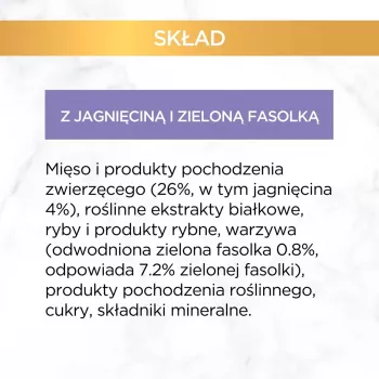 GOURMET GOLD - Skanėstas su ėriena ir šparaginėmis pupelėmis 85g