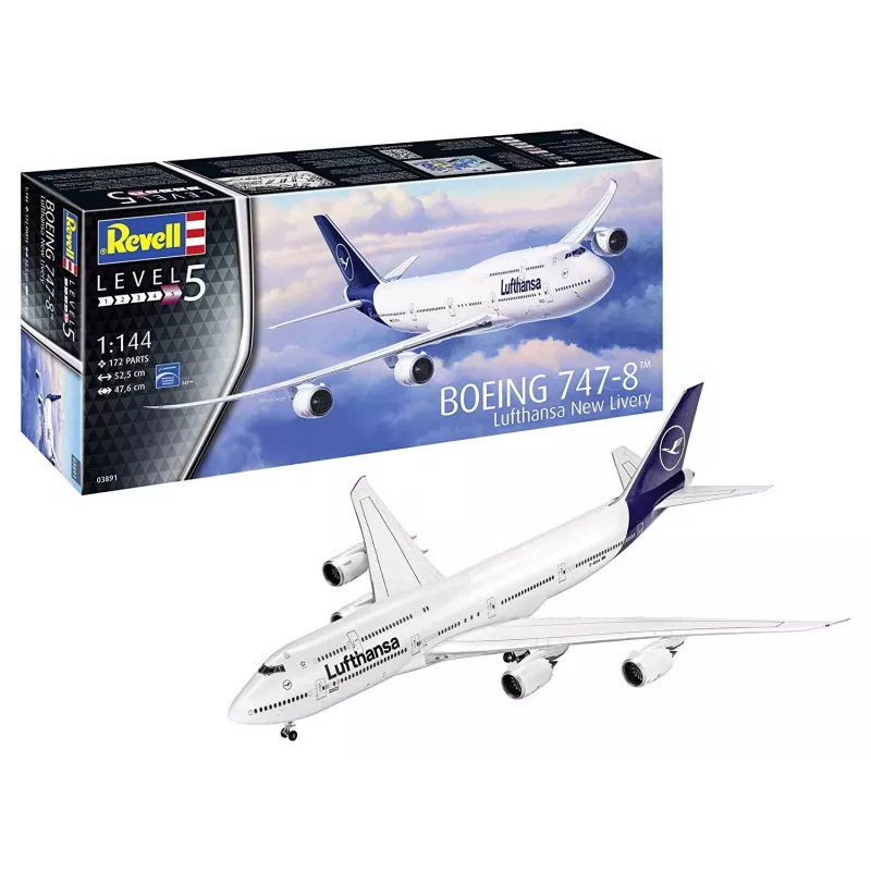 Airplane Revell Boeing 747-8 Lufthansa New Livery