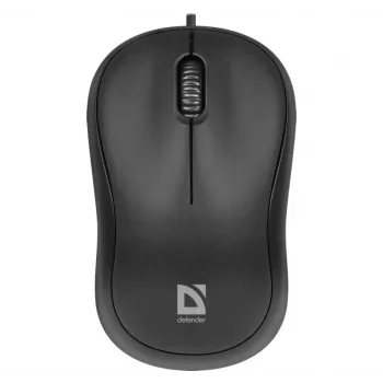 Laidinė optinė pelė DEFENDER PATCH MS-759 USB Type-A, ambidekstrinė, 1000 DPI, juoda