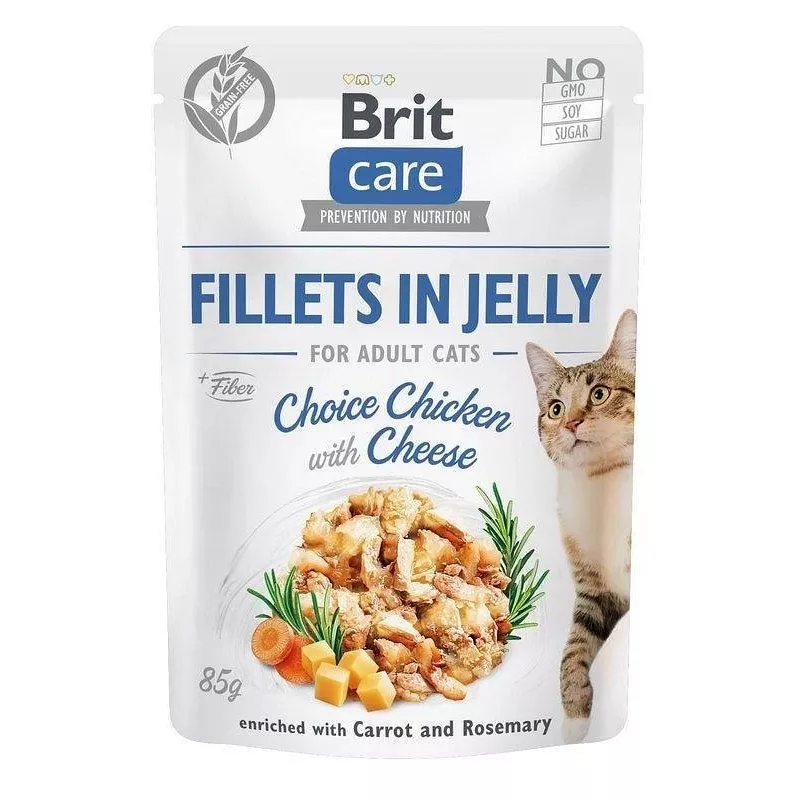 Šlapio kačių maisto maišeliai Brit Care FJ Skonių dėžutė želė 12 x 85 g