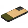 man and wood telefono dėklas, skirtas iPhone 12 mini — bamboo forest juoda