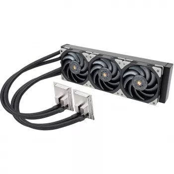 Radiatorius SidabrinėSTONE SST-XE360PDD 360mm vandens aušinimas, juoda/sidabrinė
