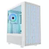 PC korpusas MODECOM BREEZE ARGB Flow MIDI juodas — ATX, 3x140mm priekyje + 1x140mm gale, grūdintas stiklas, USB-C