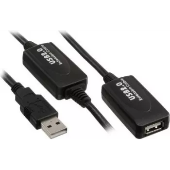 USB kabelis Kindermann 5771000110 USB 2.0 10 m Juodas
