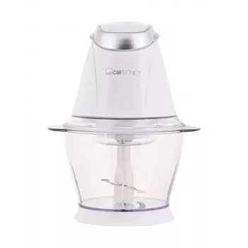 Elektrinis maisto smulkintuvas CLATRONIC MZ 3579 — 250 W, 1 L, nerūdijančio plieno peiliai, ledo smulkinimas, baltas
