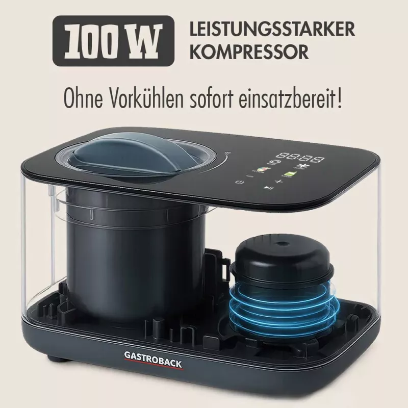 Ledų gaminimo aparatas GASTROBACK 42901 2in1 kompresorinis, 1 l talpa