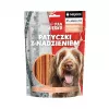 Šunų skanėstai Pan Miesko jautienos ir lašišos įdaru suaugusiems 100 g — hipoalerginis papildomas užkandis, baltymai 28 %, riebalai 20 %