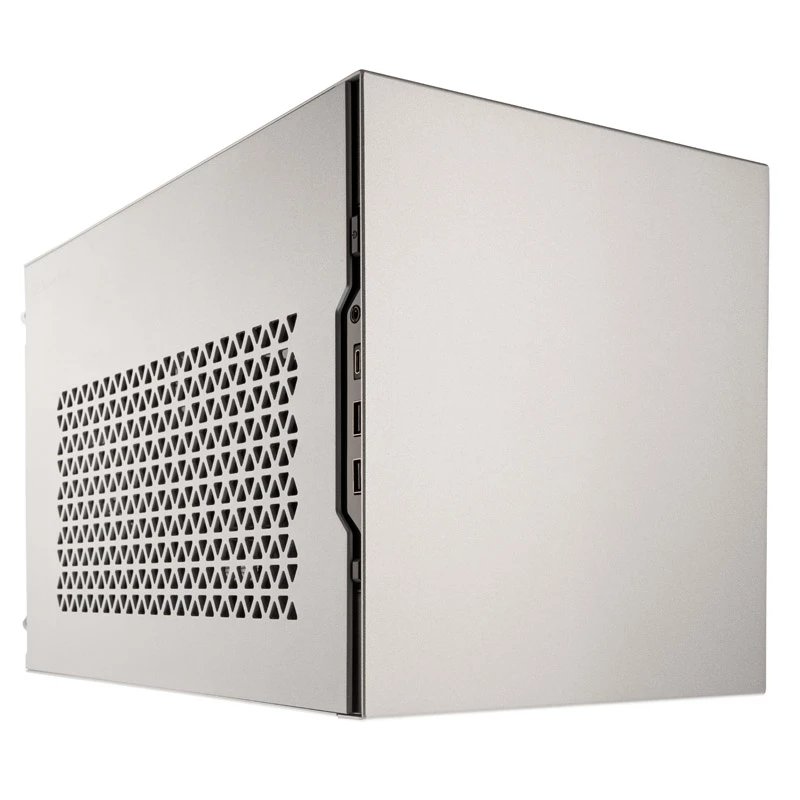 Mini-ITX korpusas SidabrinėSTONE SST-SG15S, sidabrinis aliuminio kompaktinis korpusas