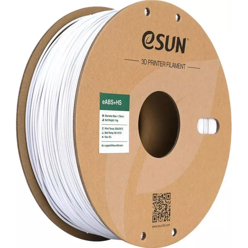 EABS 1,75mm ŠALTA BALTA 1kg ESUN 3D SIŪLAS (eABSP175CW1)