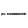 Maitinimo skirstytuvas Gembird EG-PDU-014-FC14, 8 AC lizdai, C14 įvadas, 3 m kabelis, 1U aliuminio korpusas, 10 A, 3680 W