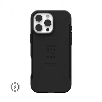 Dangtelis Urban Armor Gear Civilian iPhone 16 Pro Max 17,5 cm Juodas