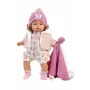 Lėlė kūdikis Llorens Babypuppe Lola 38 cm kalbanti medžiaginė ir vinilinė, rekomenduojamas amžius 3+