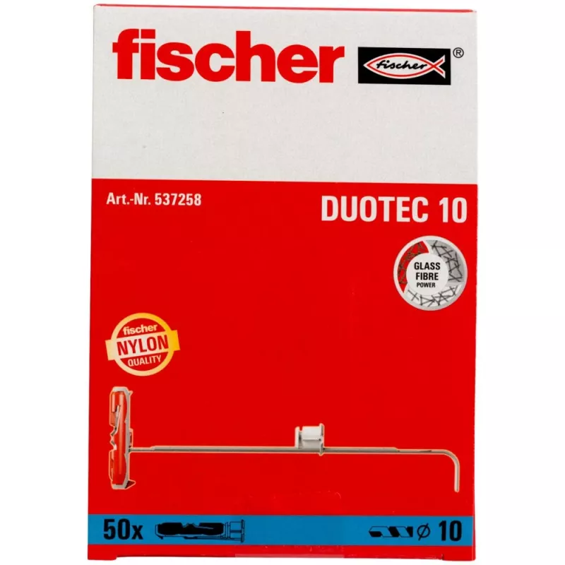 Fischer 537258 sraigtinis inkaras / sieninis kaištis 50 vnt. Varžtų ir kaiščių rinkinys 50 mm