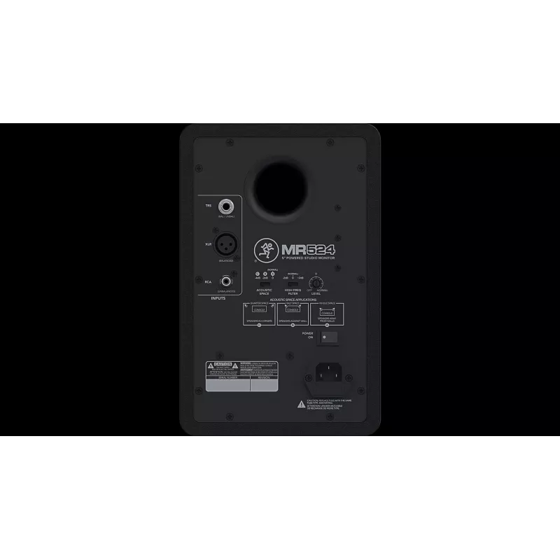 Aktyvus garsiakalbis Mackie MR524 - 1.0 kanalų - Laidinis - XLR/6,3 mm/RCA - 30 W - 45 - 20000 Hz - Juoda