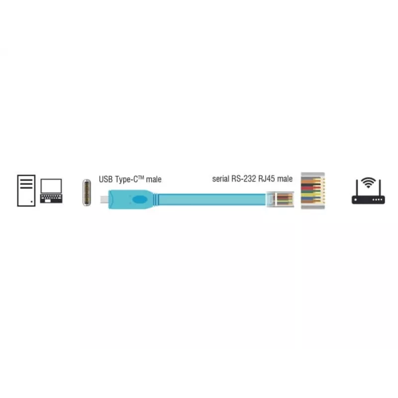 Nuoseklusis kabelis DeLOCK 63914 USB Type-C RJ45 3m Mėlynas