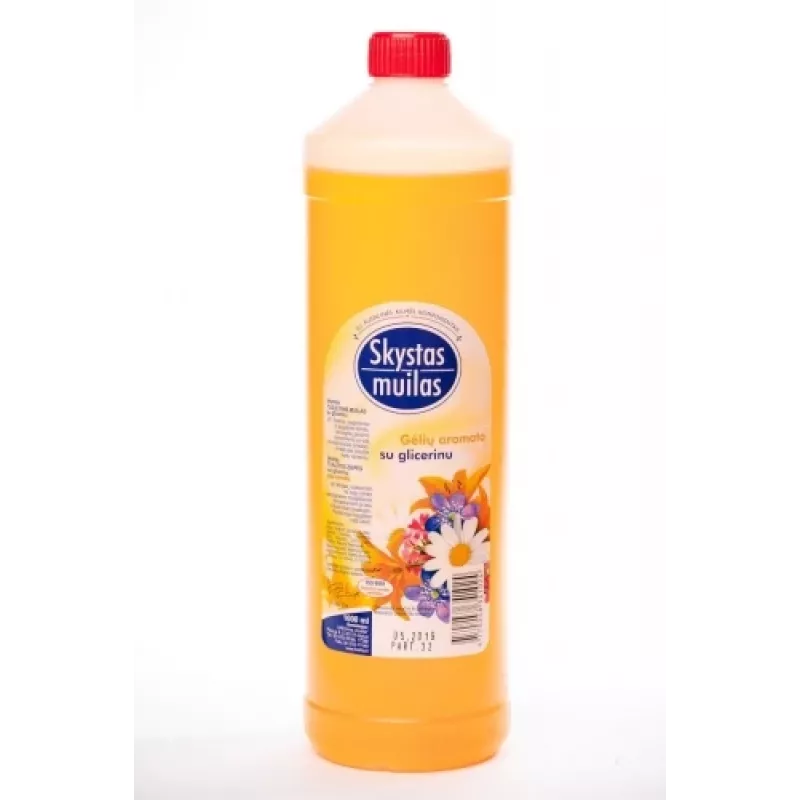 Skystas muilas su glicerinu, gėlių kvapo, 1 l
