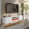 Cama RTV spintelė TULA 183x35x37 baltas matinis + baltas mantelpiece
