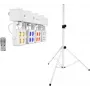 Sceninis LED šviestuvų komplektas EUROLITE KLS-180 White su garsiakalbių stovais BS-2, balti