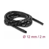 DeLOCK spiralinė žarna lanksti 2 m x 12 mm juoda Polietilenas