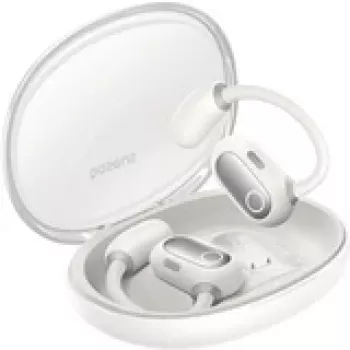 Atviros ausies TWS ausinės Baseus Eli Sport 1 baltos — Bluetooth 5.0, IPX4 atsparumas purslams