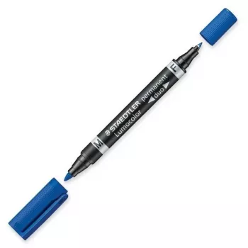 Nuolatinis žymeklis Staedtler Lumocolor Duo smulkus/apvalus antgalis mėlynas