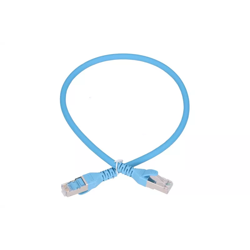 Tinklo kabelis Extralink LAN Patchcord Kat.6A RJ-45 Cat6a 0,5 m mėlynas