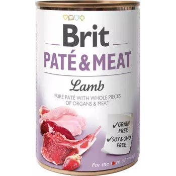 BRIT Paté & Meat su ėriena - šlapias šunų maistas - 400g
