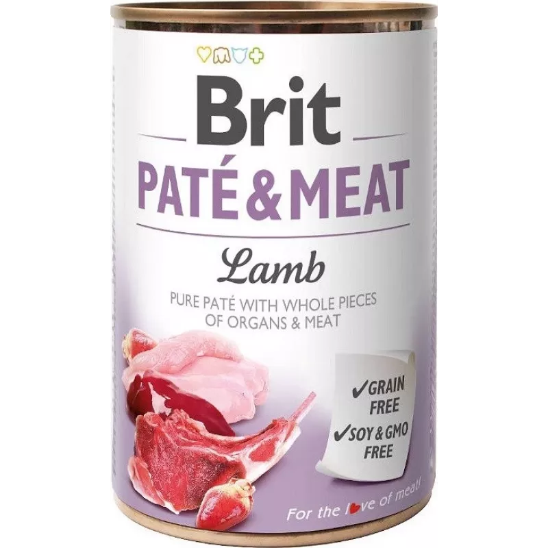 BRIT Paté & Meat su ėriena - šlapias šunų maistas - 400g