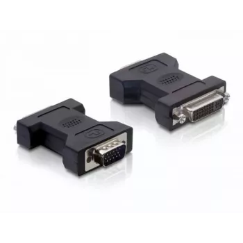 Delock - VGA adapteris - DVI-I (mot.) į HD-15 (VGA) (vyr.) - varžteliai (65017)