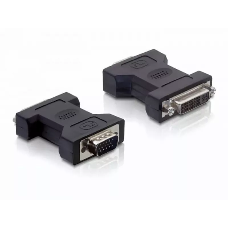 Delock - VGA adapteris - DVI-I (mot.) į HD-15 (VGA) (vyr.) - varžteliai (65017)