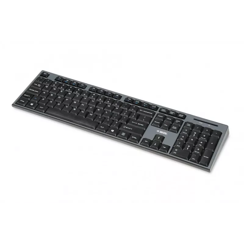 IBOX Desktop Kit Pro belaidė klaviatūra ir pelė, QWERTY viso dydžio 104 klavišai, 2,4 GHz, 1200 DPI, juoda