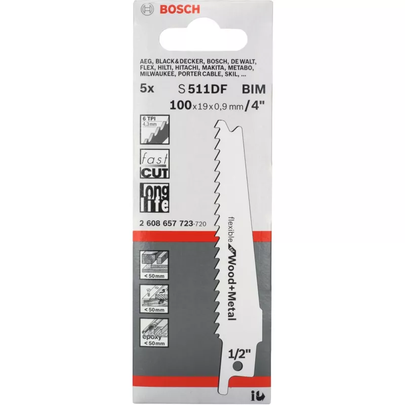 Bosch 2 608 657 723 siaurapjūklio/dekupyrinio pjūklo/atbulinio judesio pjūklo geležtė