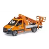 Transporto priemonė BRUDER MB Sprinter su darbo platforma Rekomenduojama nuo 3 metų