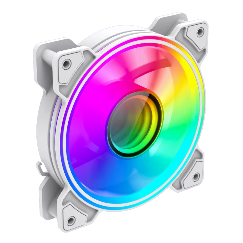 Gamemax | Korpuso ventiliatorius | DUAL RING INFINITY | Balta